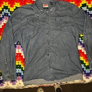 wranglers denim flannel